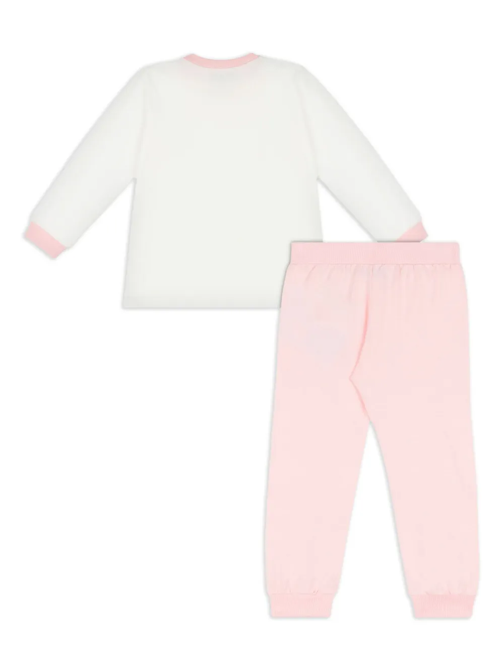 Спортивный костюм с принтом Тедди Moschino Kids, розовый — фото 2