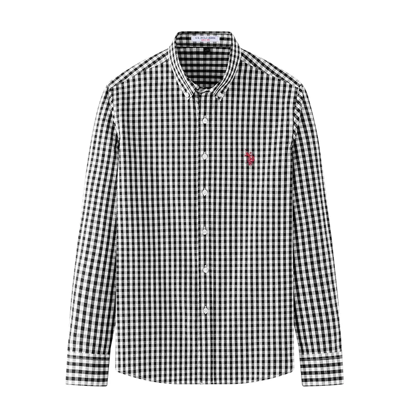 Рубашка мужская с острым воротником U.S. POLO ASSN., Yellow Plaid — фото 3