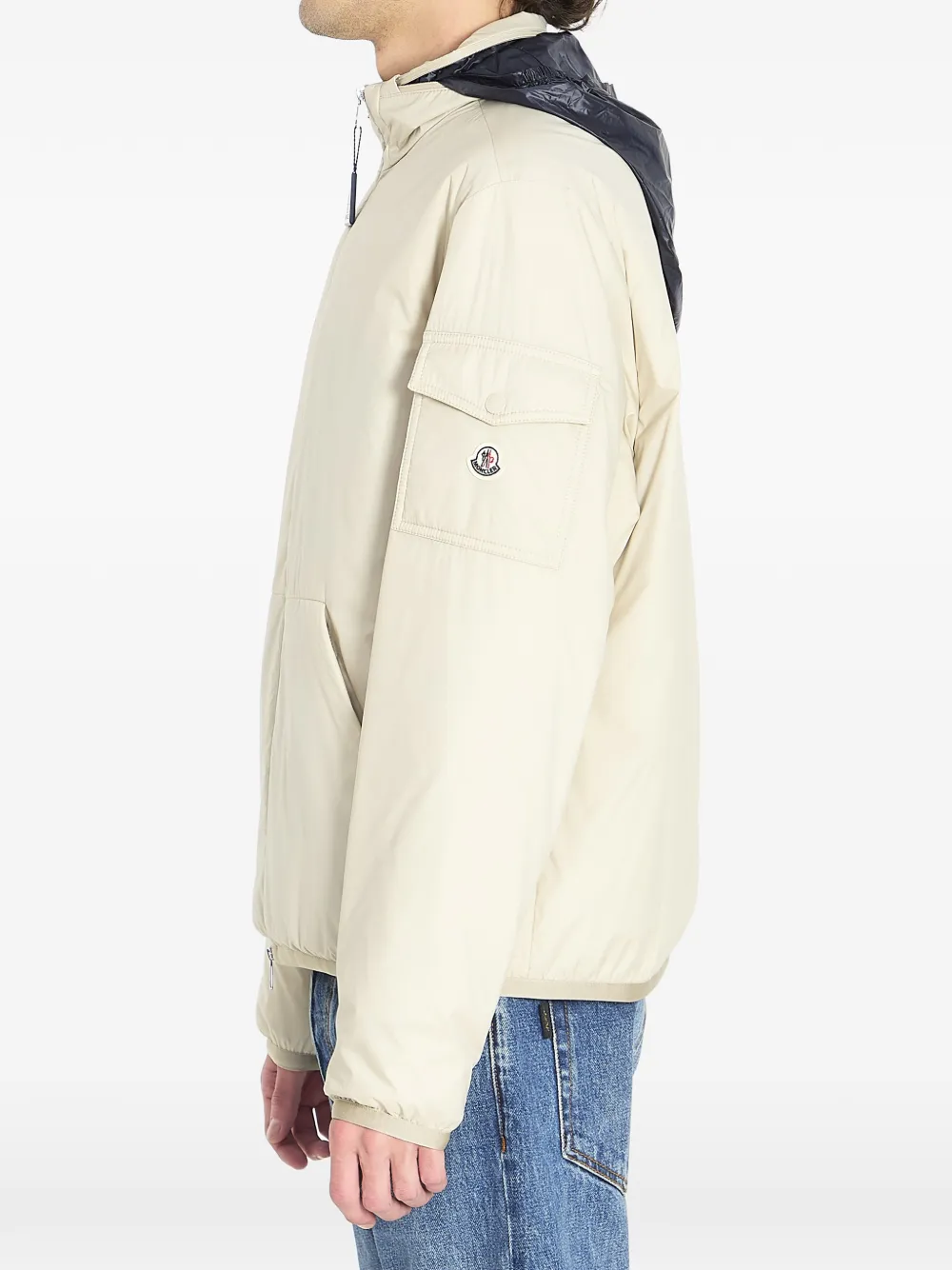 Стеганая куртка с нашивкой-логотипом Moncler, нейтральный — фото 3