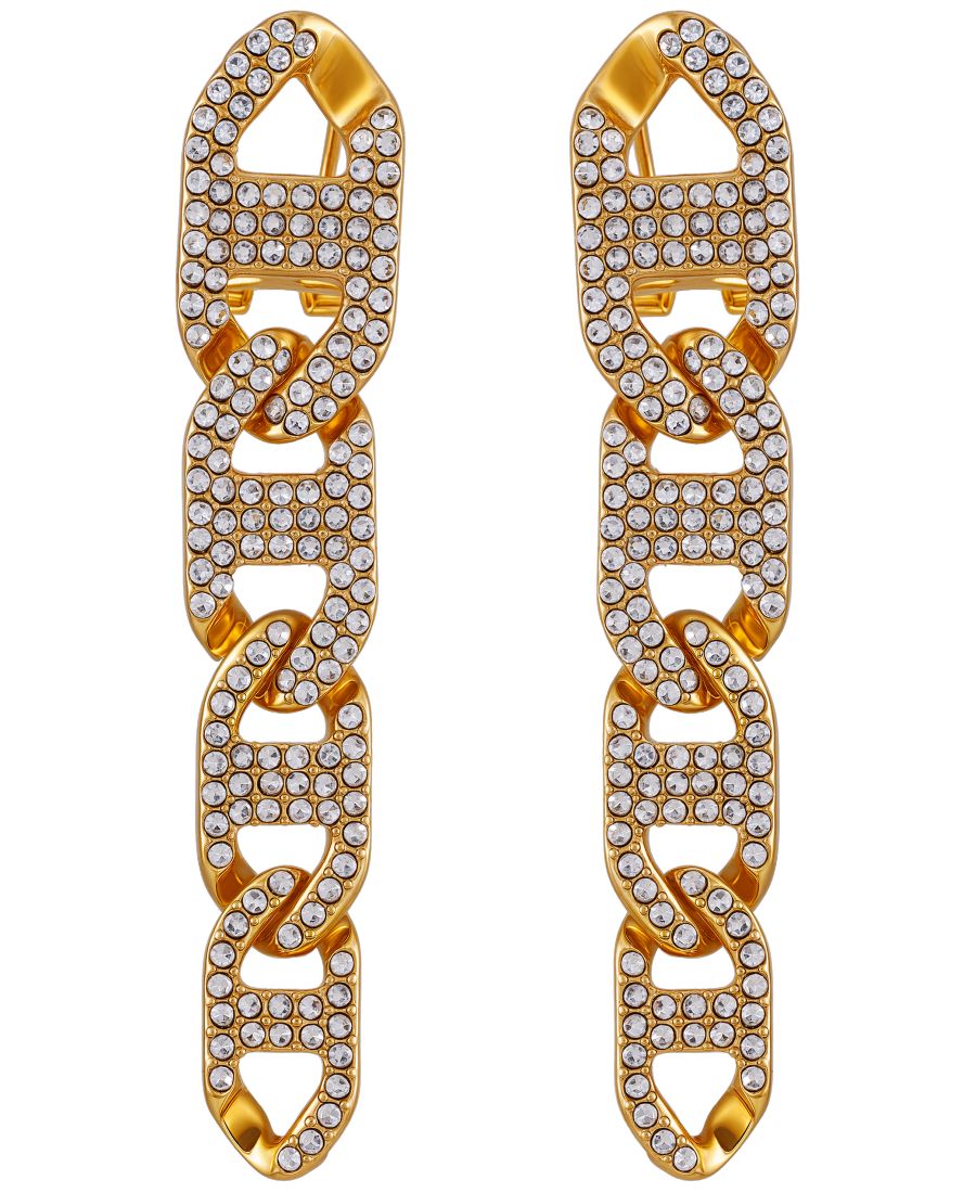 

Серьги-подвески из стеклянных камней на цепочке (также в серебристом цвете) GUESS, Gold