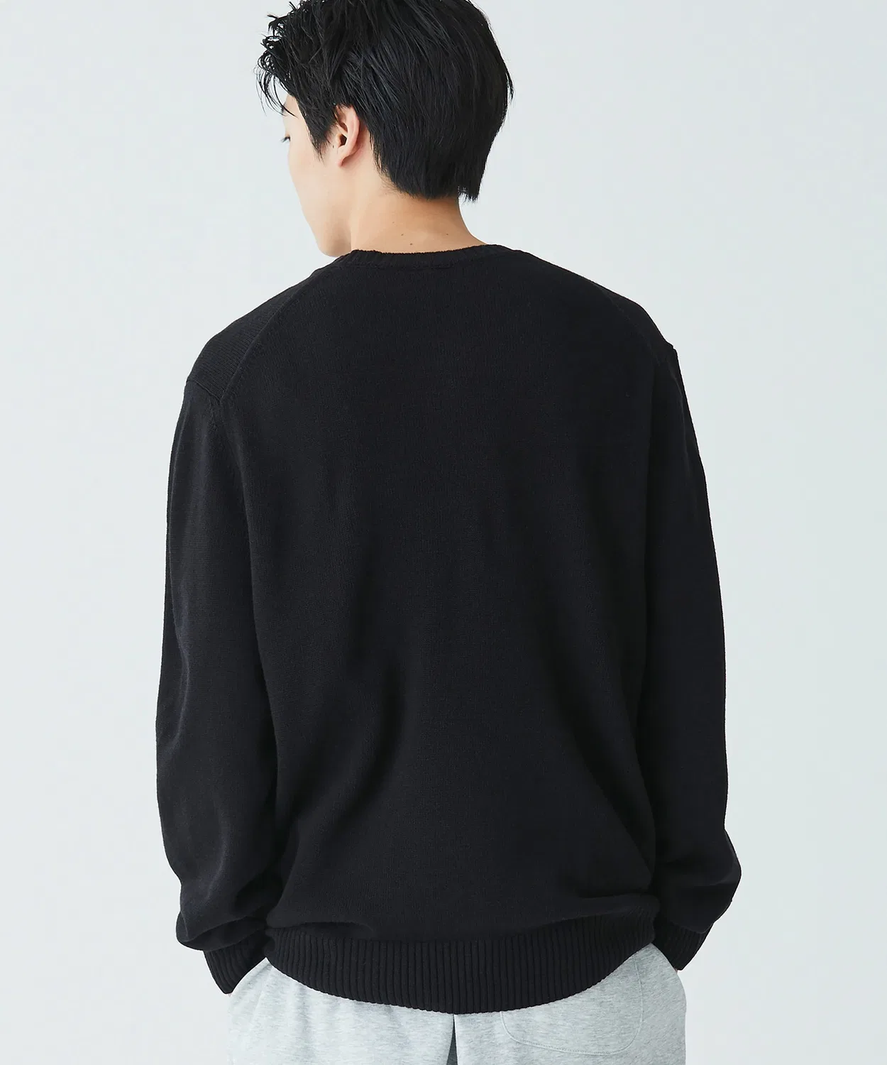 Свитер Essential Wool Knit Sweater, черный — фото 4