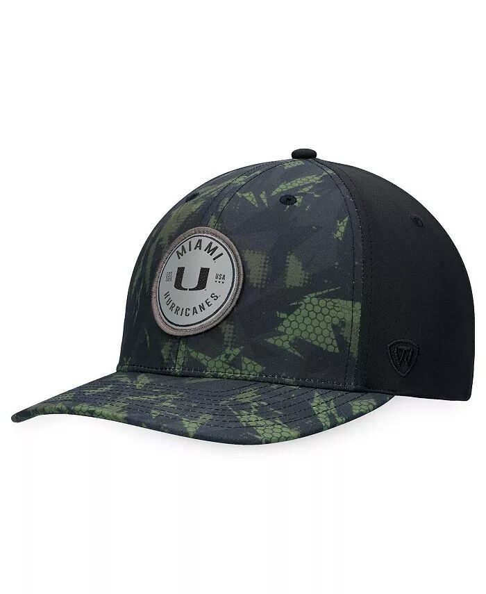 

Мужская черная кепка Miami Hurricanes OHT Military Appreciation Camo Render Flex Top of the World