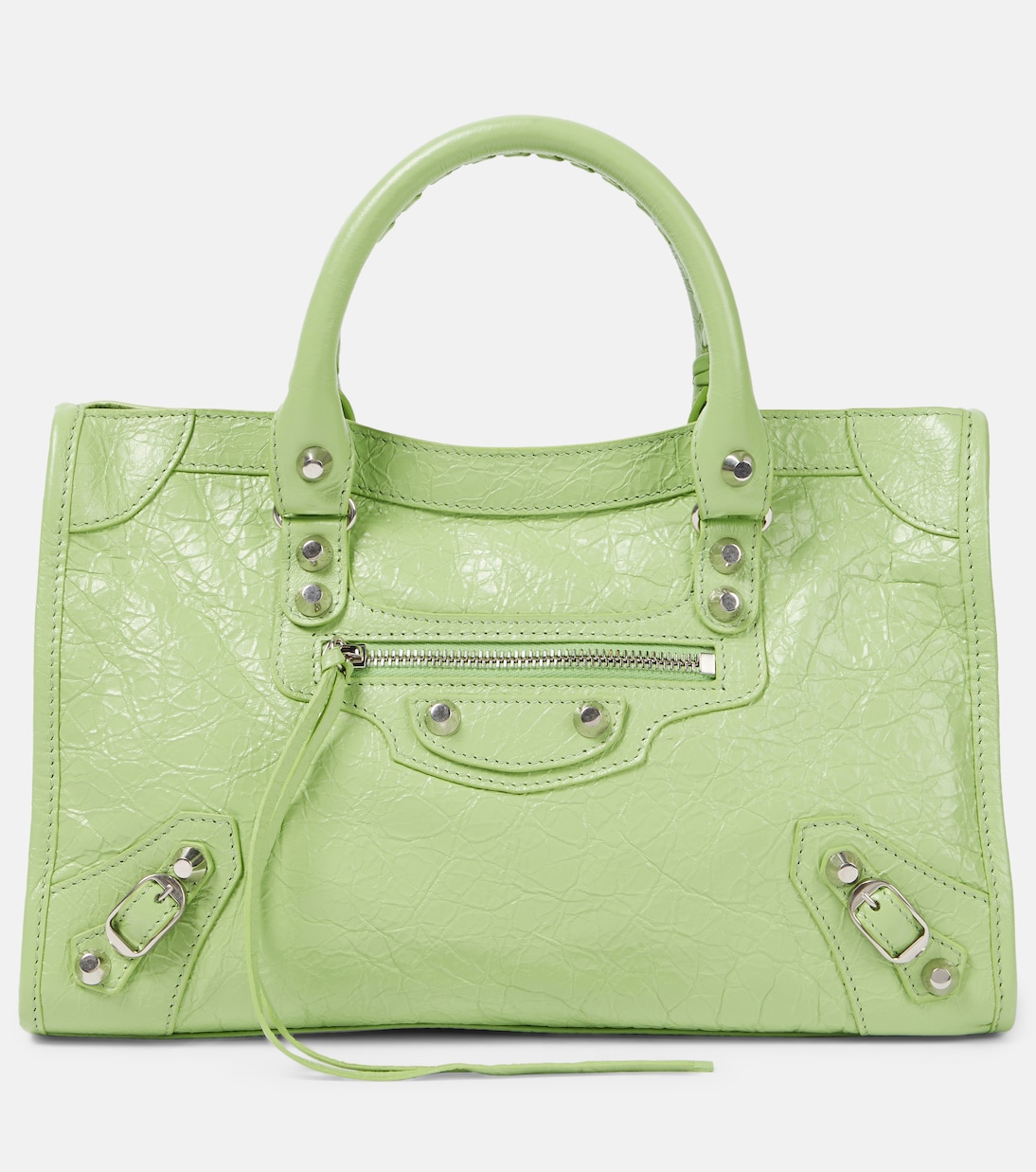 

Городская маленькая кожаная сумка через плечо Balenciaga, Vert