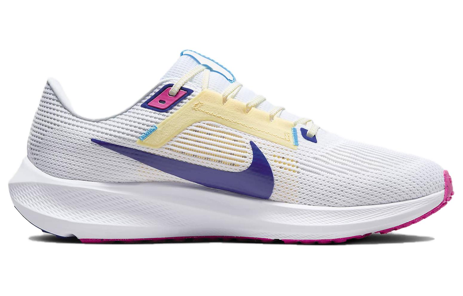 Air Zoom Pegasus 40 белый глубокий королевский Nike, белый/синий — фото 3