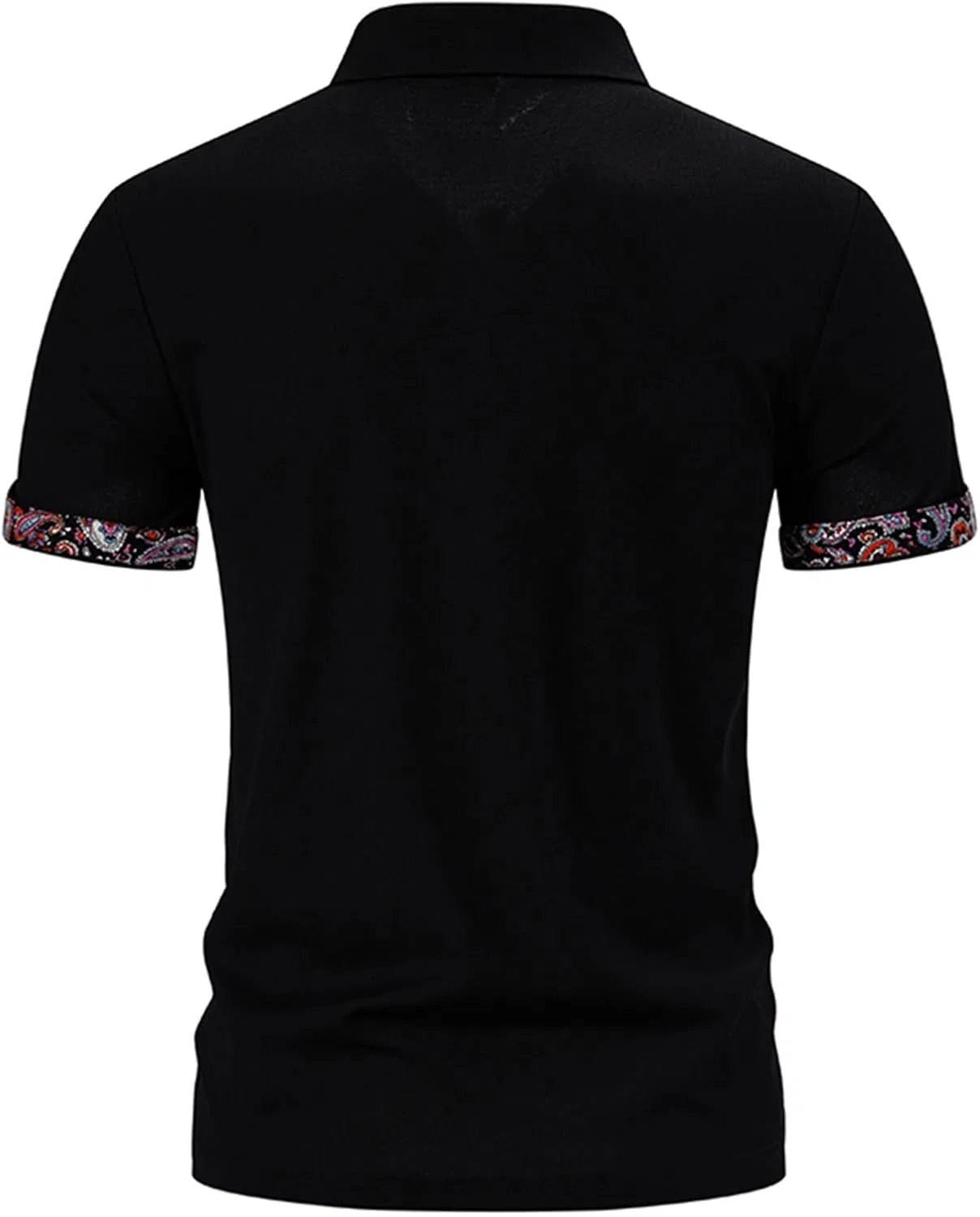 Мужское поло с коротким рукавом, влагоотводящее, Athletic Collar, Black — фото 4