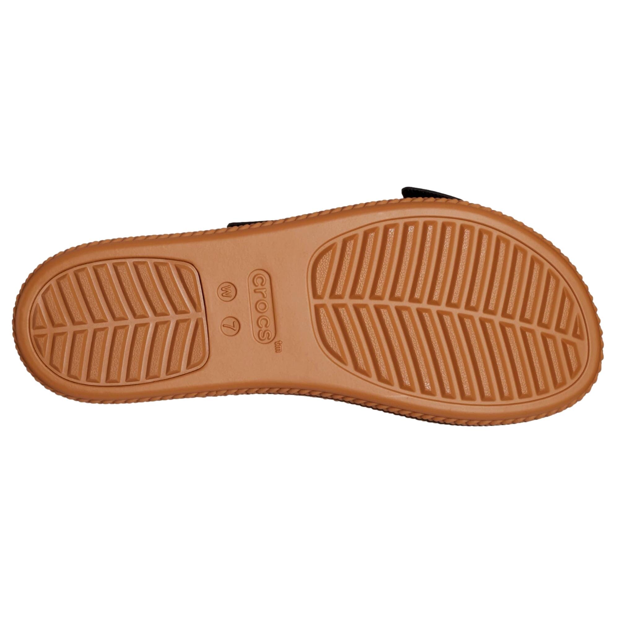 Кроксы Бруклин Бакл Лоу Ведж Блэк 209978-001 Женские мюли Crocs, черный — фото 4