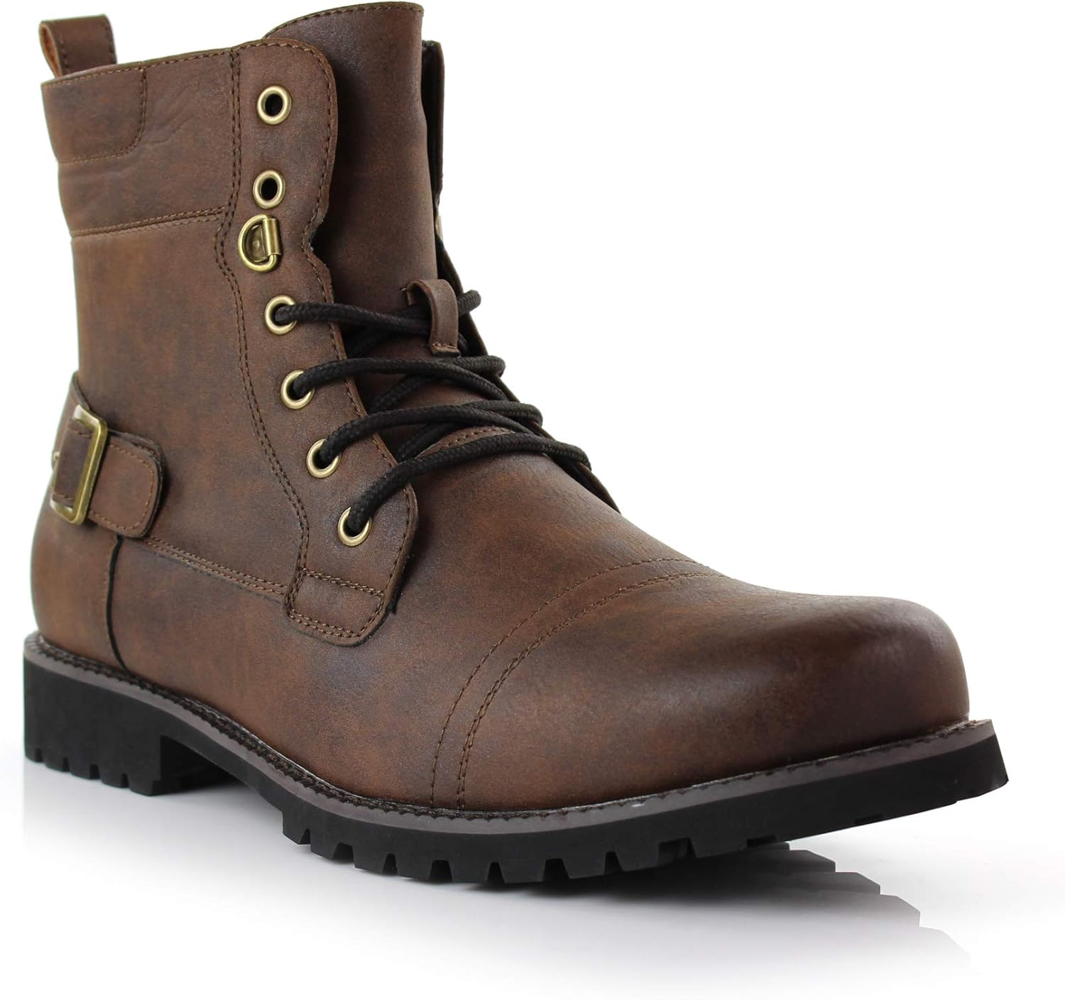 

Мужские зимние ботинки Polar Fox из веганской кожи с опцией подкладки из искусственного меха, коричневый