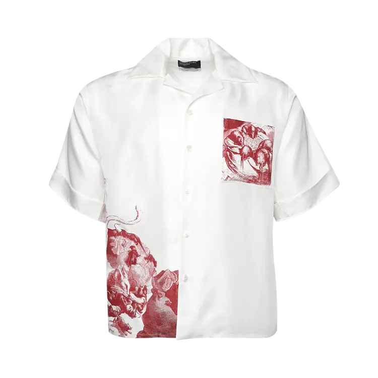 

Рубашка Enfants Riches Déprimés Rat Palace 'White/Scarlet', белый