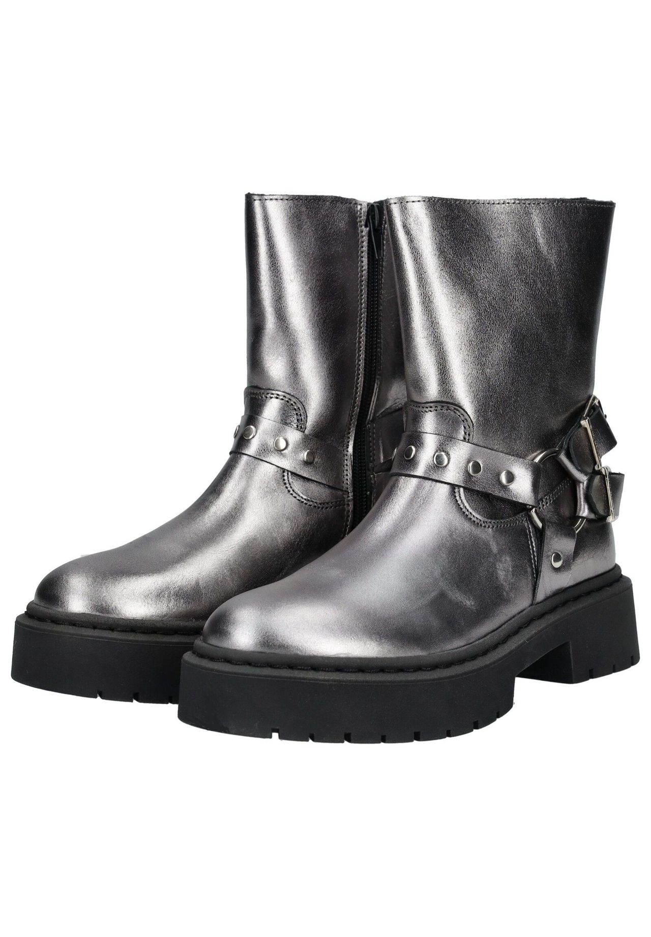 Женские сапоги Steve Madden высокие кожаные, бронзовый — фото 4
