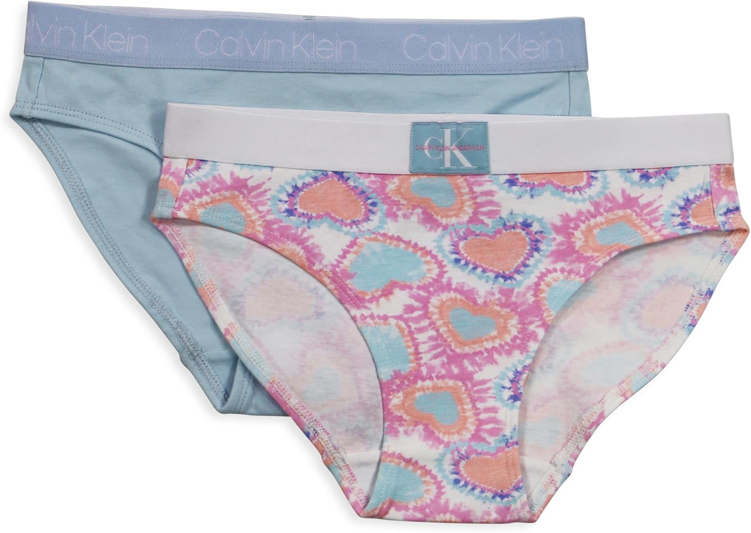 

Комплект из 3 пар бикини Calvin Klein Girls Modern Cotton, Heart Tie Dye/Empyrean Blue