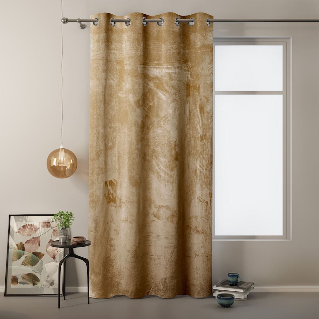 

AmeliaHome Blackout Curtain Бархатная дизайнерская штора с люверсами, Цвет: Белый, Размер: 145 x 245 см