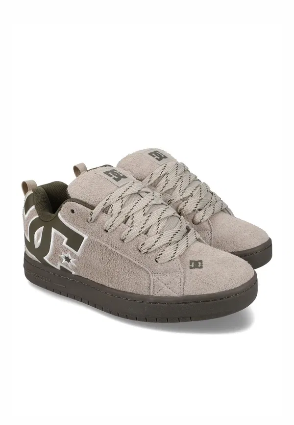 Кроссовки для скейтбординга Court Graffik Dc Shoes, цвет серо-коричневый оливковый — фото 2