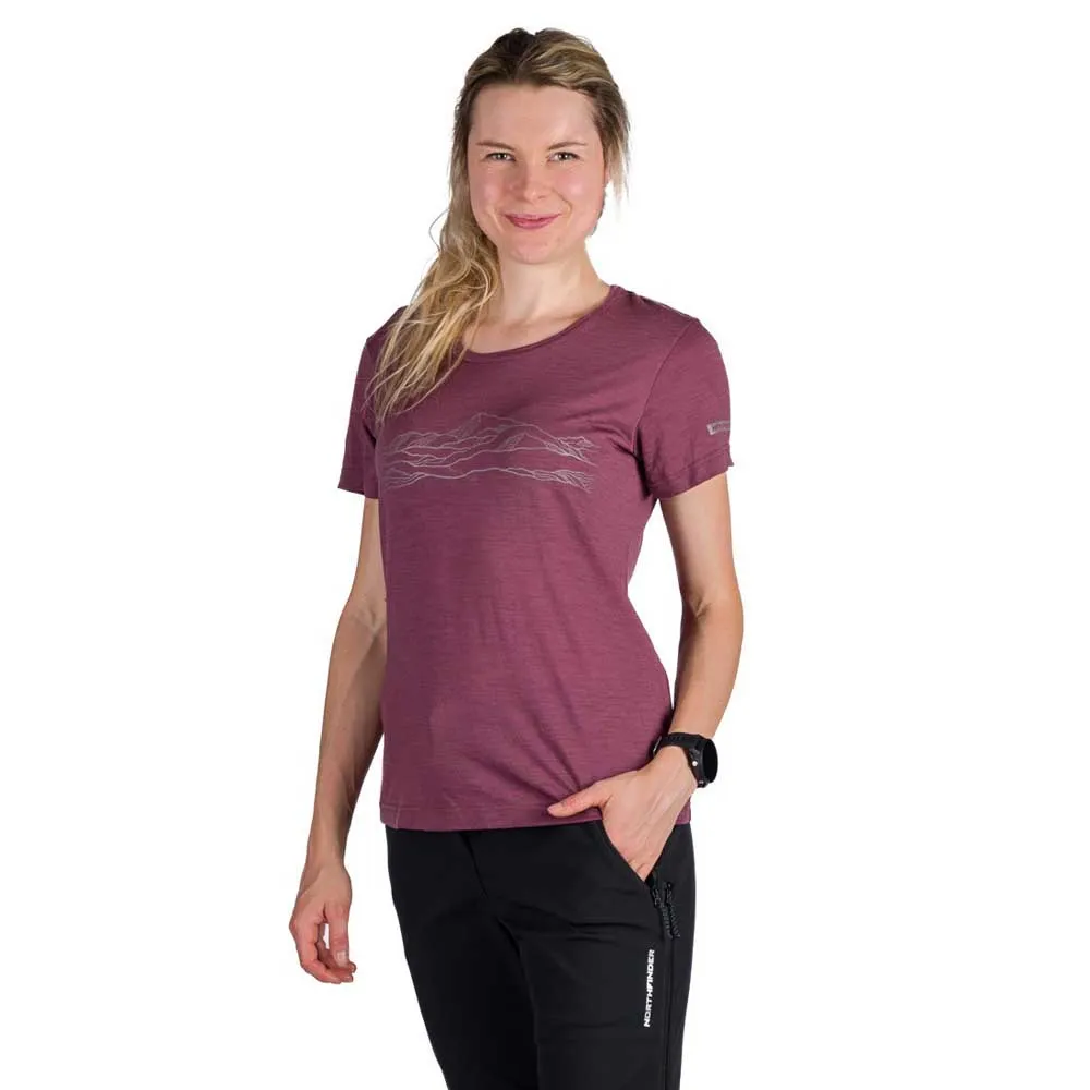 

Футболка с коротким рукавом Northfinder Jenifer, фиолетовый