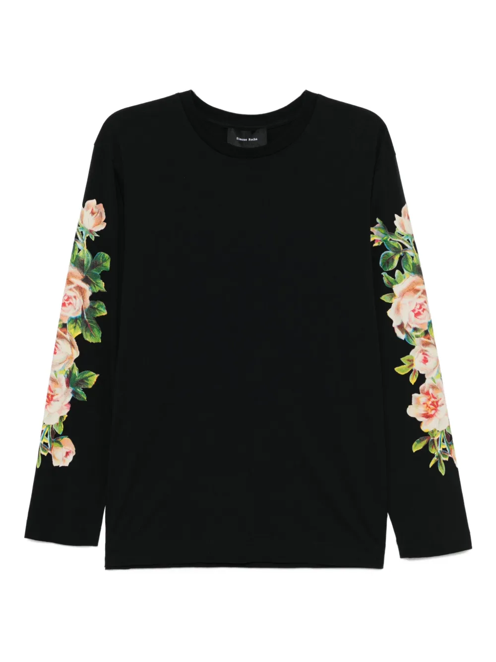 

Футболка с цветочным принтом Simone Rocha, черный