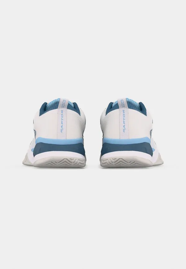 Теннисные кроссовки raptor hyperpulse 100 iii для игры на любом корте Lotto, All White/Mallard Blue/Clear Sky — фото 4