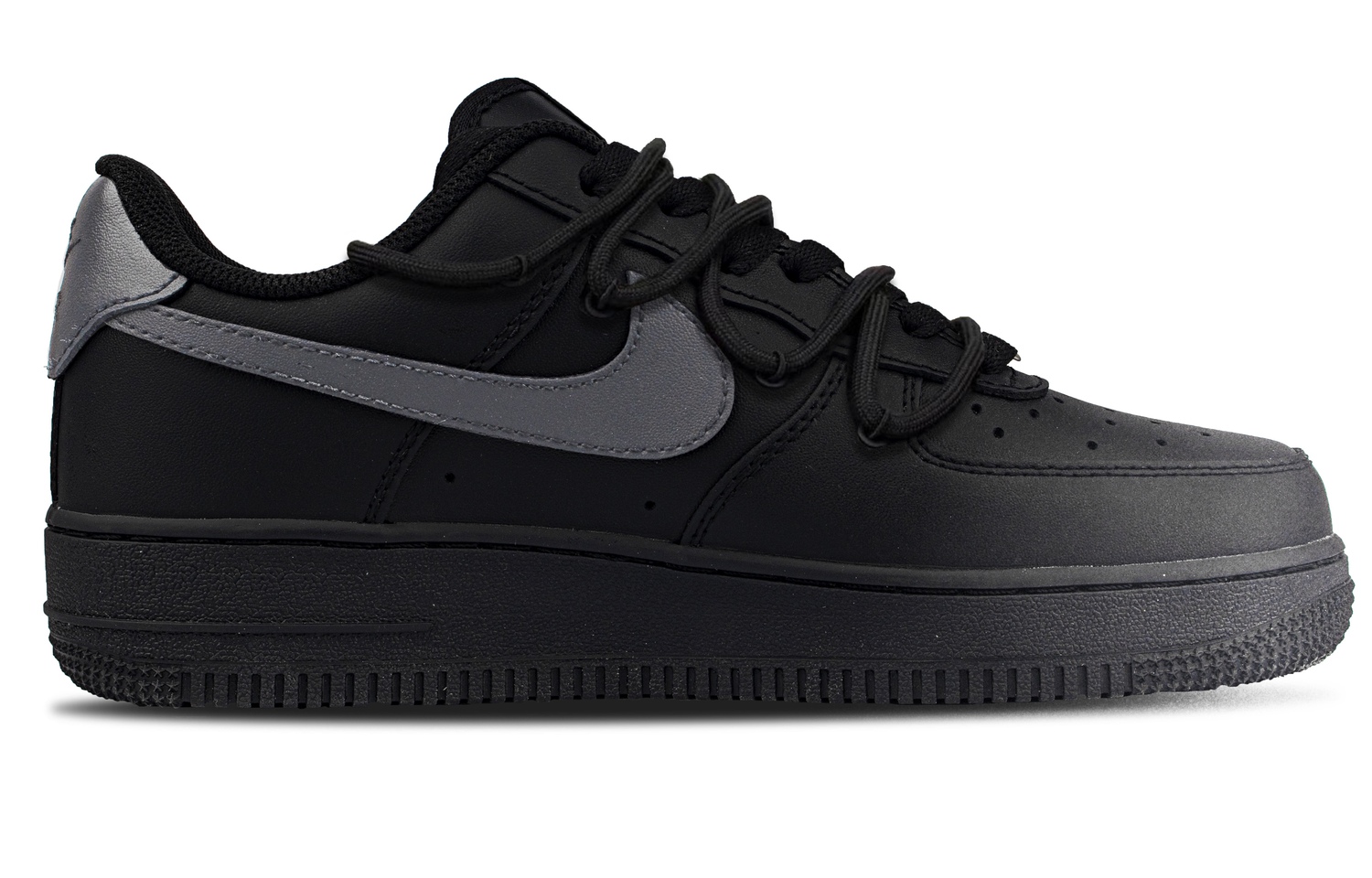 

Кроссовки для скейтбординга мужские Air Force 1 Night Stalker Abrasion Resistant низкие Nike, черный/серый