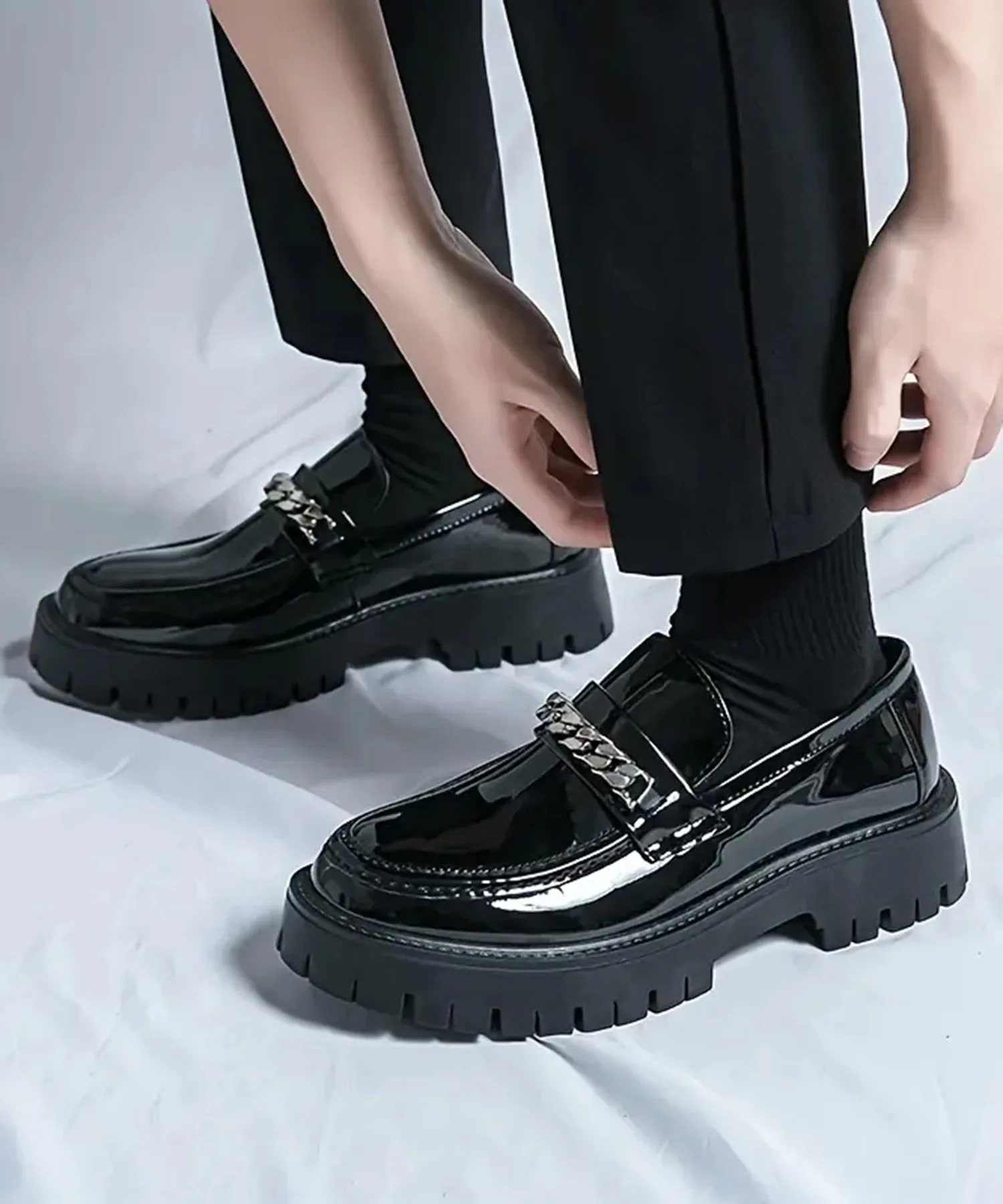 Мужские лоферы на платформе 3-11E82 CALIFORNIA OUTFITTERS черные — фото 3