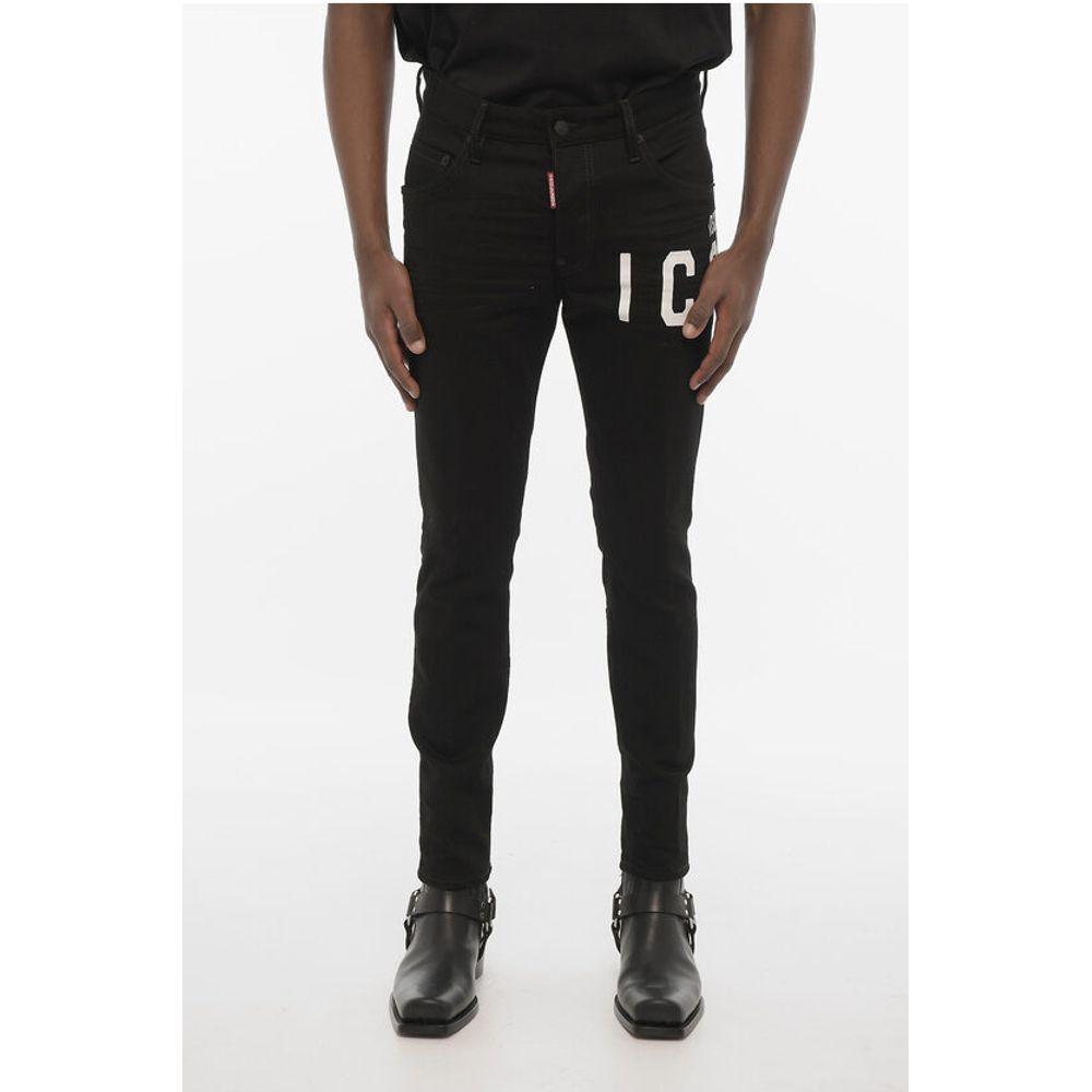 

Черные хлопковые джинсы Деним Dsquared2, Black