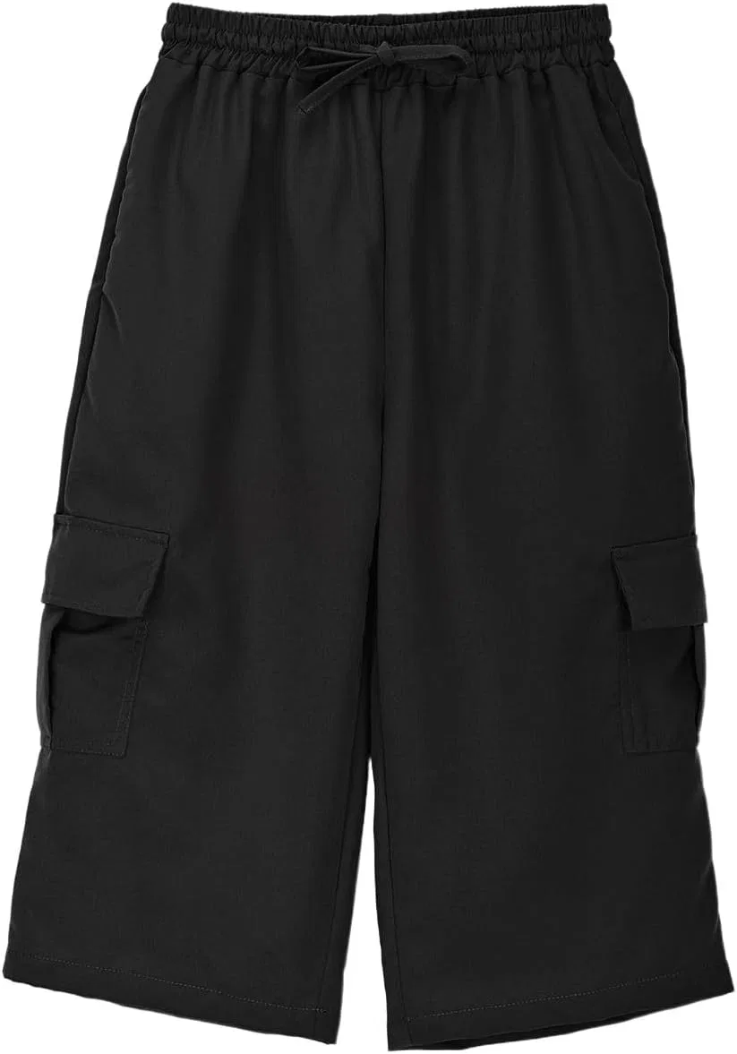 Шорты карго с завязкой, Athleisure, черные — фото 2