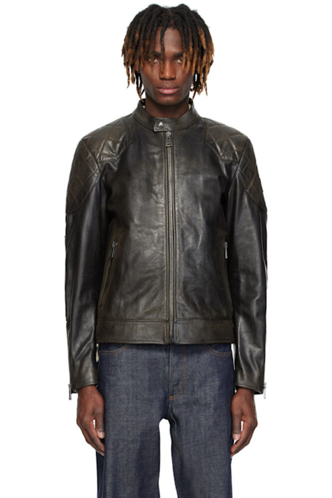 

Черная кожаная куртка Outlaw Belstaff
