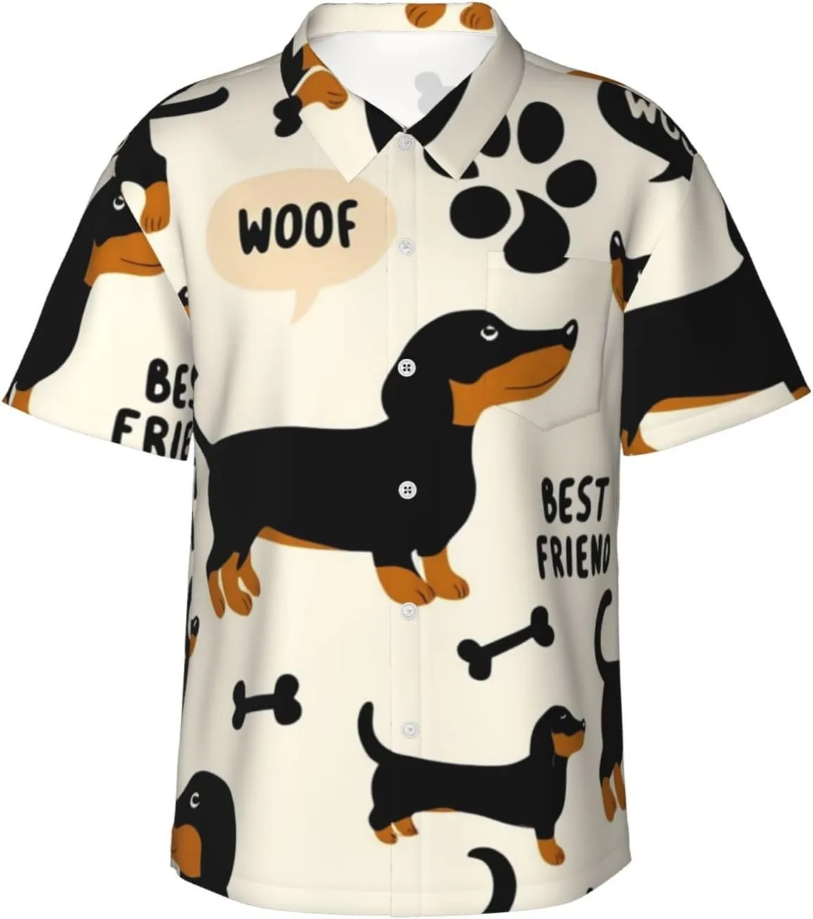 

Мужская летняя рубашка с коротким рукавом и карманом WOEZKEX