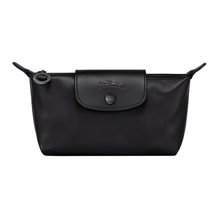 

Le Pliage Xtra Large Кожаная косметичка клатч женская черная LONGCHAMP