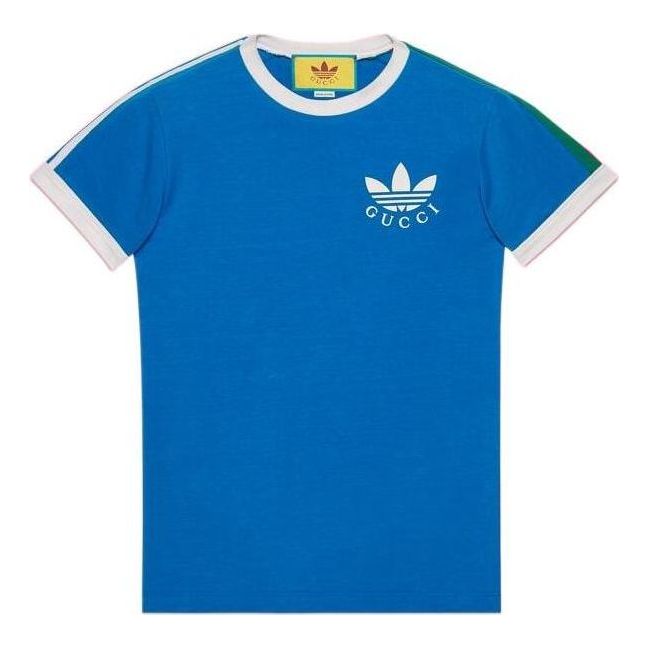 

Футболка Gucci x adidas Trefoil Print T-Shirt 'Blue', синий
