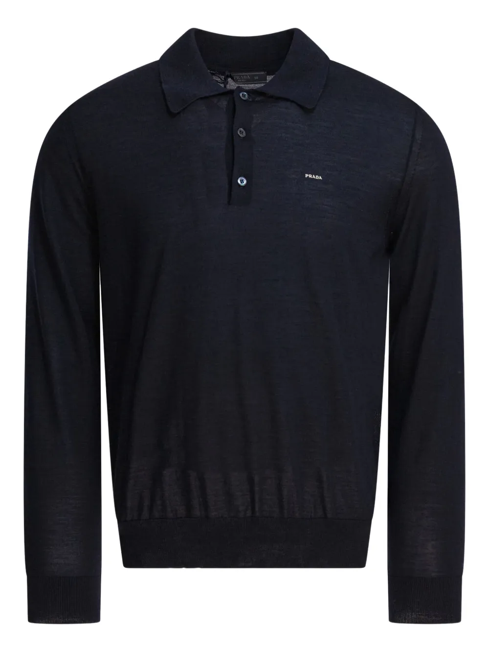 

Рубашка поло с длинными рукавами Prada, синий