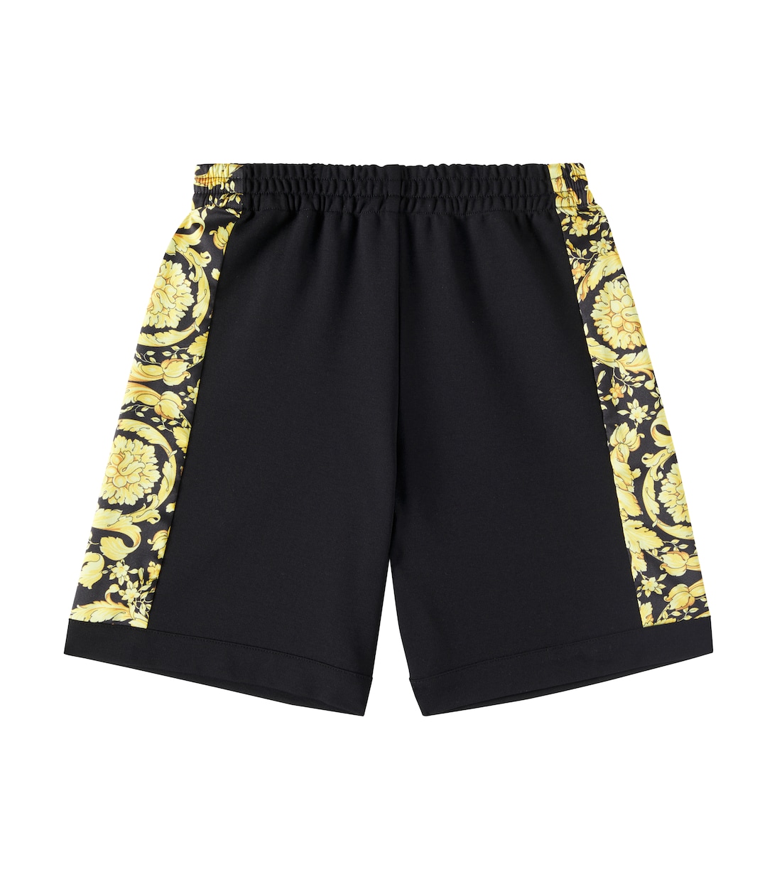 

Бермуды из джерси с отделкой твилом Barocco Versace Kids, Black + Gold