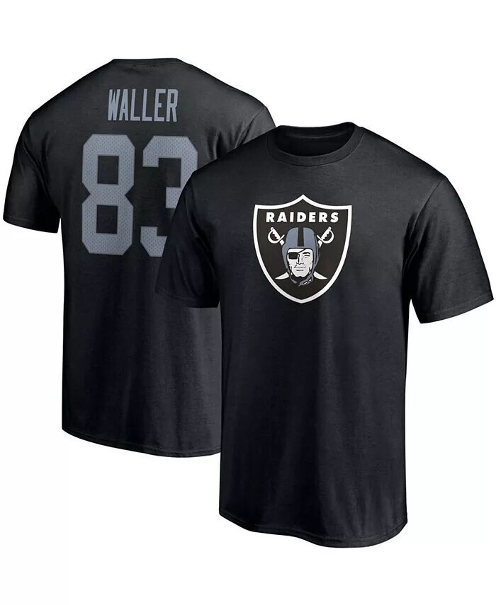 

Мужская черная футболка с именем и номером игрока Darren Waller Las Vegas Raiders Fanatics