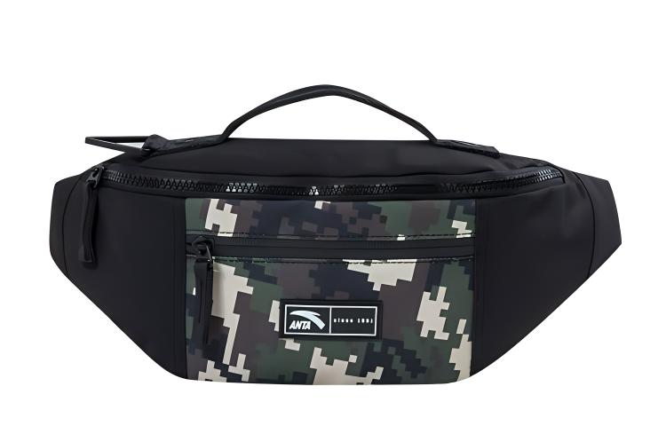 

ANTA Тканевая сумка-слинг через плече, поясная сумка Regular Unisex черная, Black