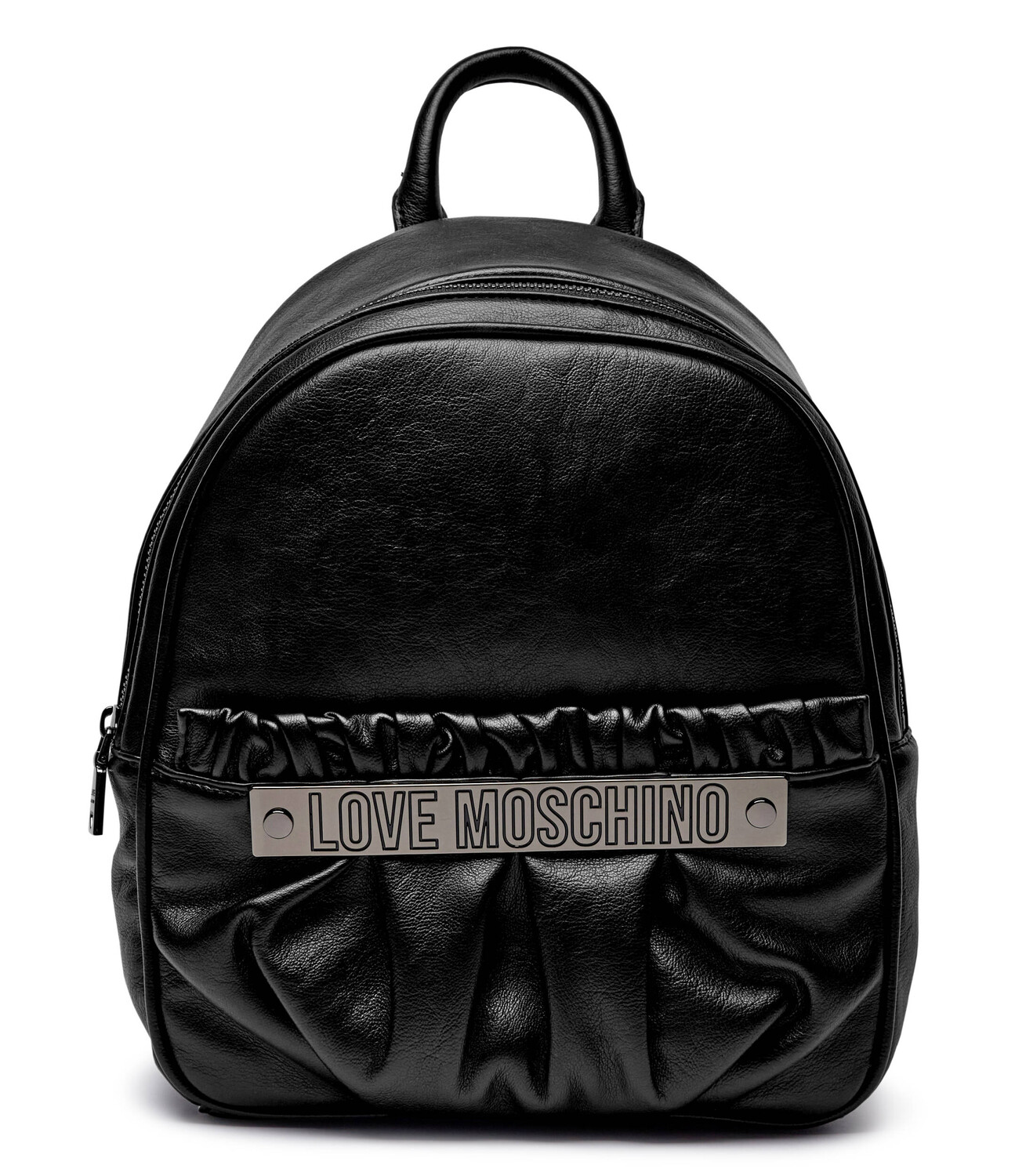 

Рюкзак Love Moschino с лакированным карманом, черный