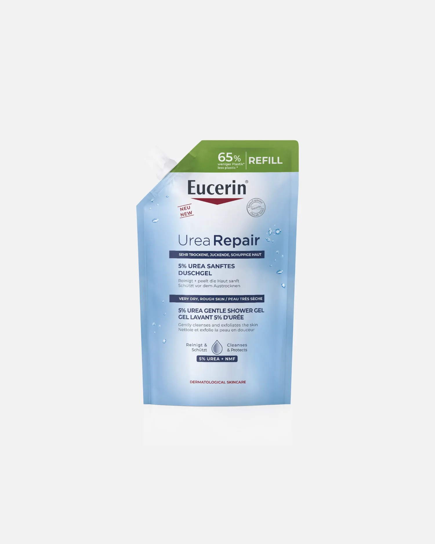 Гель для душа/гель для умывания с 5% мочевины Eucerin, 400 мл