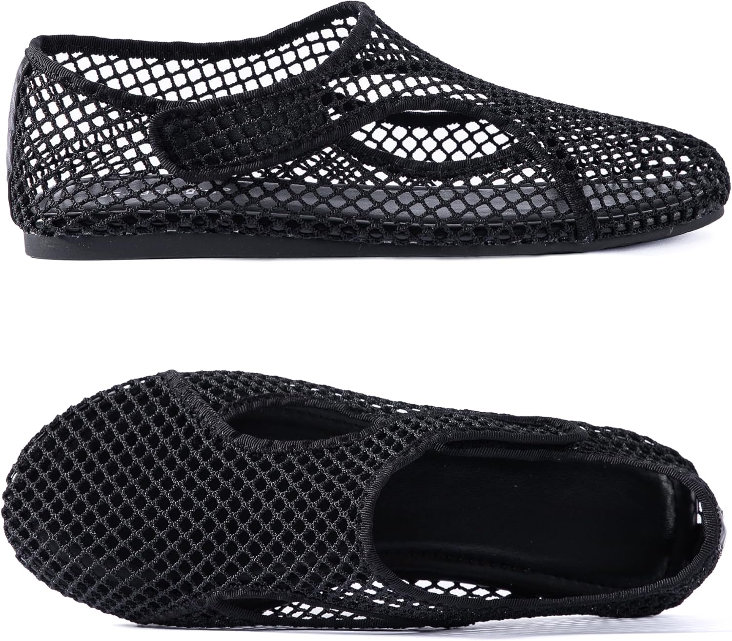 Мокасины N.N.G Mesh Slip-On, дышащие легкие летние босоножки на плоской подошве, черный — фото 2
