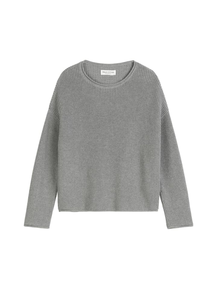 

Вязаный свитер DfC оверсайз светло-серого меланжа Marc O'Polo