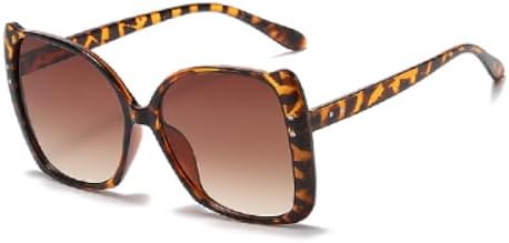 

Винтажные солнцезащитные очки большого размера 2027 года для женщин, градиентные, с защитой от УФ-излучения UV400, большие белые солнцезащитные очки для женщин MTZJH, C5 Leopard-brown