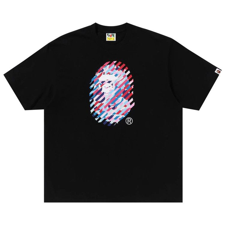 

Футболка BAPE ABC Camo Illusion Ape Head Relaxed Fit Tee, Black