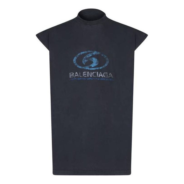 

Футболка surfer sleeveless t-shirt 'black blue' Balenciaga, черный