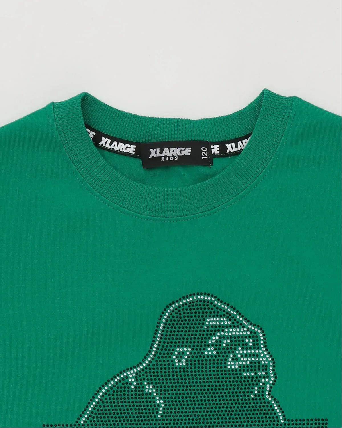 Футболка XLARGE KIDS Rhinestone OG с бисером зеленый — фото 3