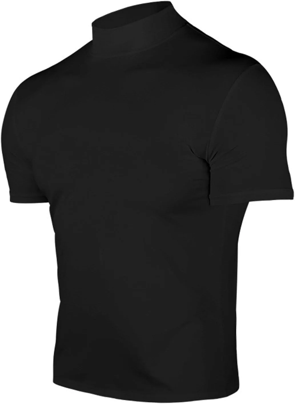 Мужская футболка-водолазка с коротким рукавом Slim Fit — фото 3