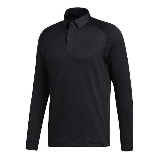 

Футболка adidas Brushed Brushed Ls Pl Golf Sports Training Casual Long Sleeves polo Black, черный