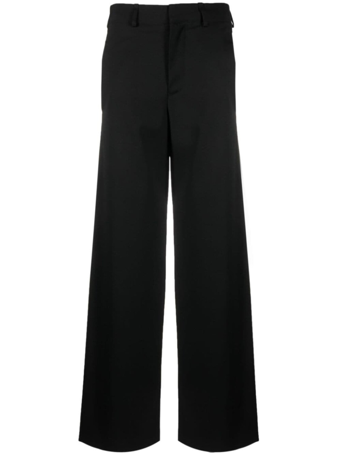 

MM6 Maison Margiela брюки широкого кроя с логотипом, черный