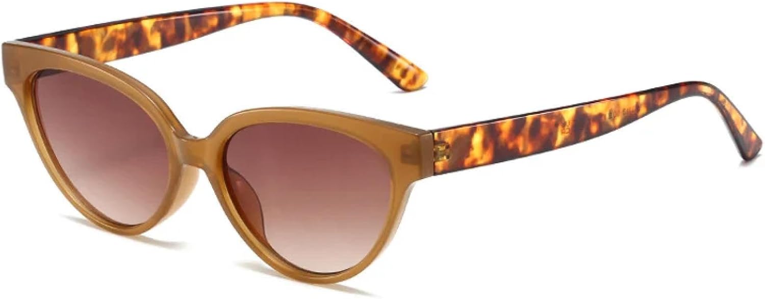 

Женские солнцезащитные очки «кошачий глаз» с градиентным переходом цвета, защита от УФ-излучения UV400; мужские солнцезащитные очки в стиле ретро TOIPASTN, Tea Leopard Tea