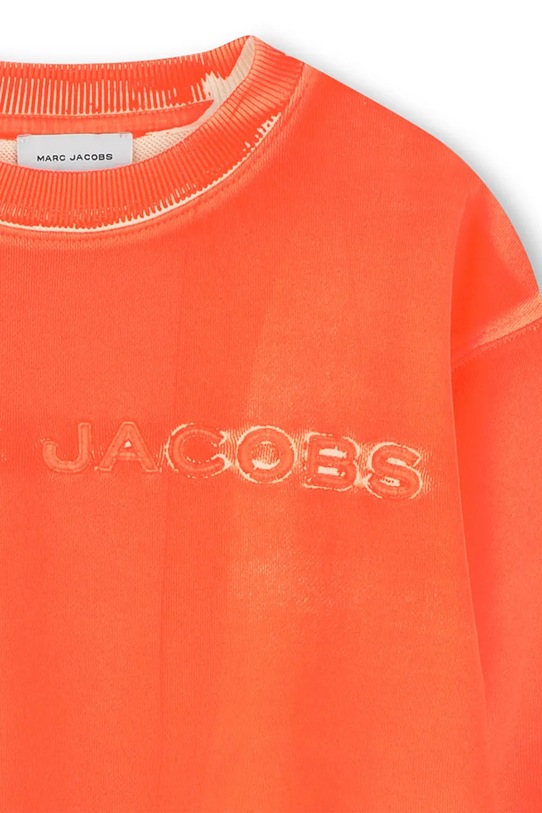 Детская хлопковая толстовка Marc Jacobs, оранжевый — фото 3