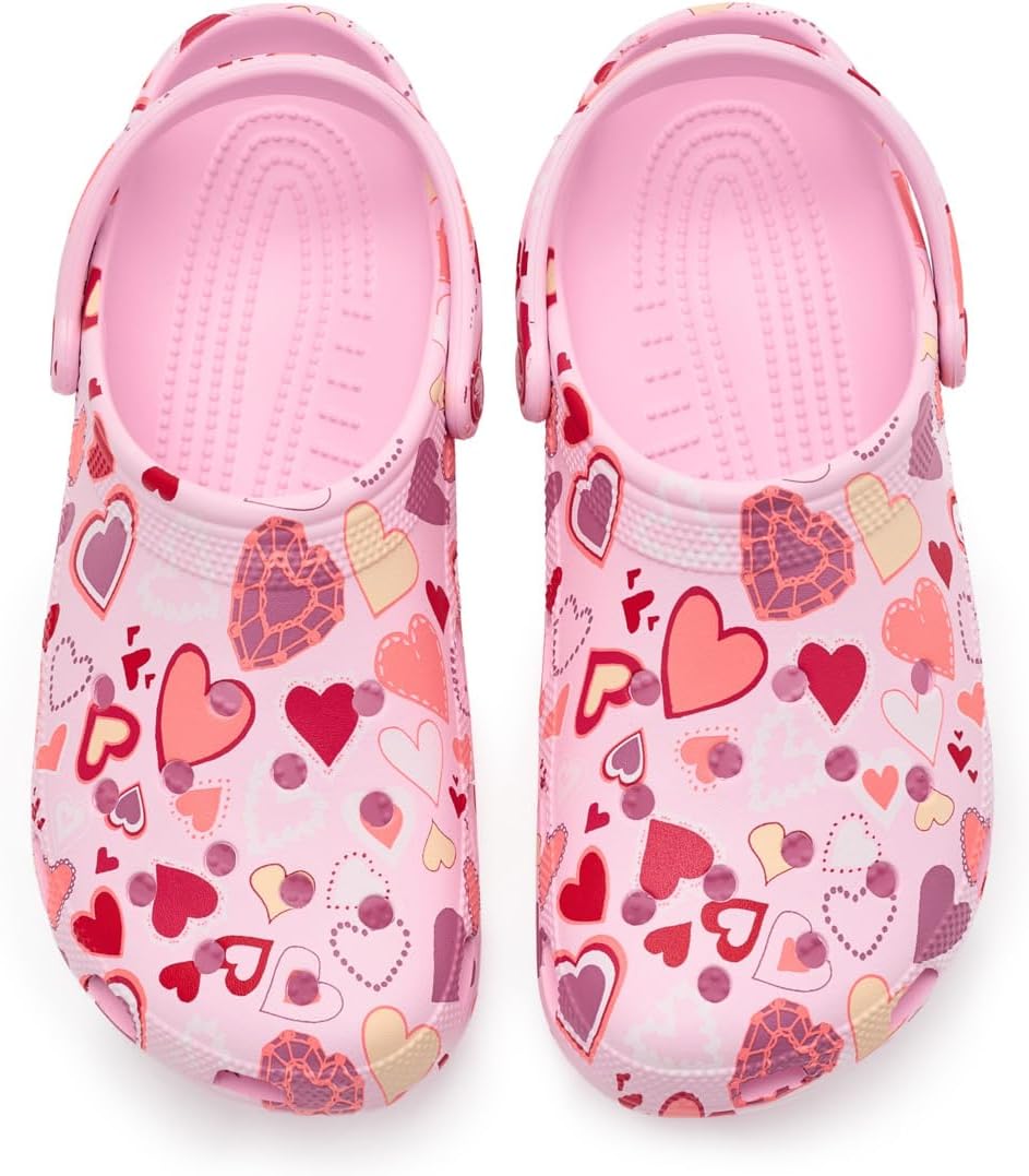 Унисекс сабо Crocs Classic с графическим принтом, розовый — фото 2