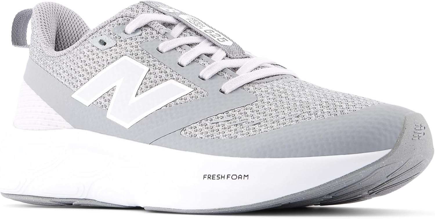Кроссовки New Balance Kids Fresh Foam 625 V1 на шнуровке, белый/серый/серый — фото 2