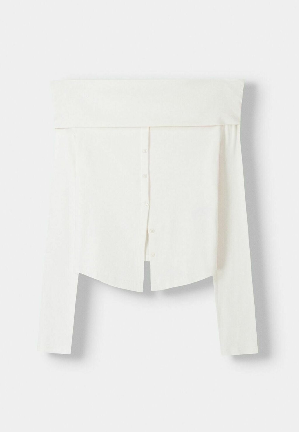 

Топ с длинными рукавами LONG SLEEVE Bershka, белый