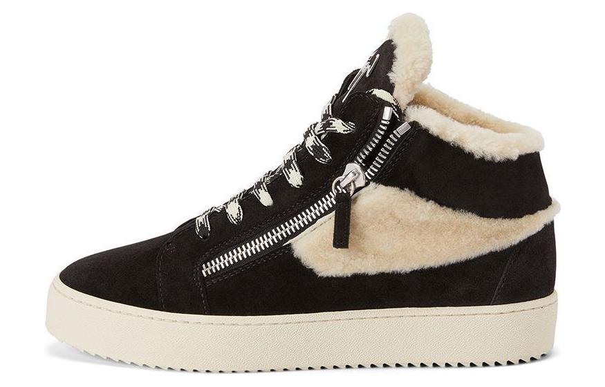 Кроссовки Kriss Ice с меховой отделкой Женские Giuseppe Zanotti, черные