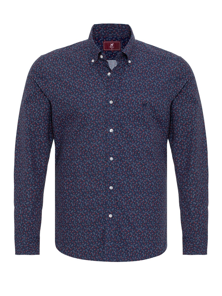 

Повседневная рубашка Williot Regular fit Button Up Shirt, индиго