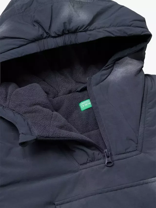 Детская куртка-анорак с длинными рукавами и капюшоном Benetton — фото 3
